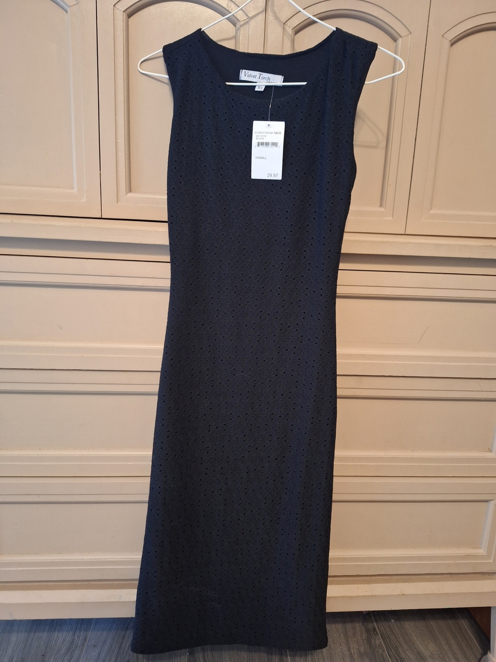 Velvet Torch Sleeveless Dress Black Size XS
